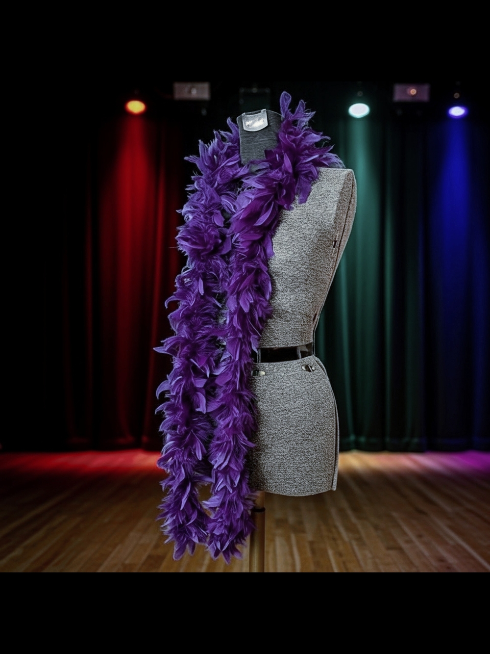 Purple Feather Boa 50gr - Vibrant Plum Costume Accessory 60"